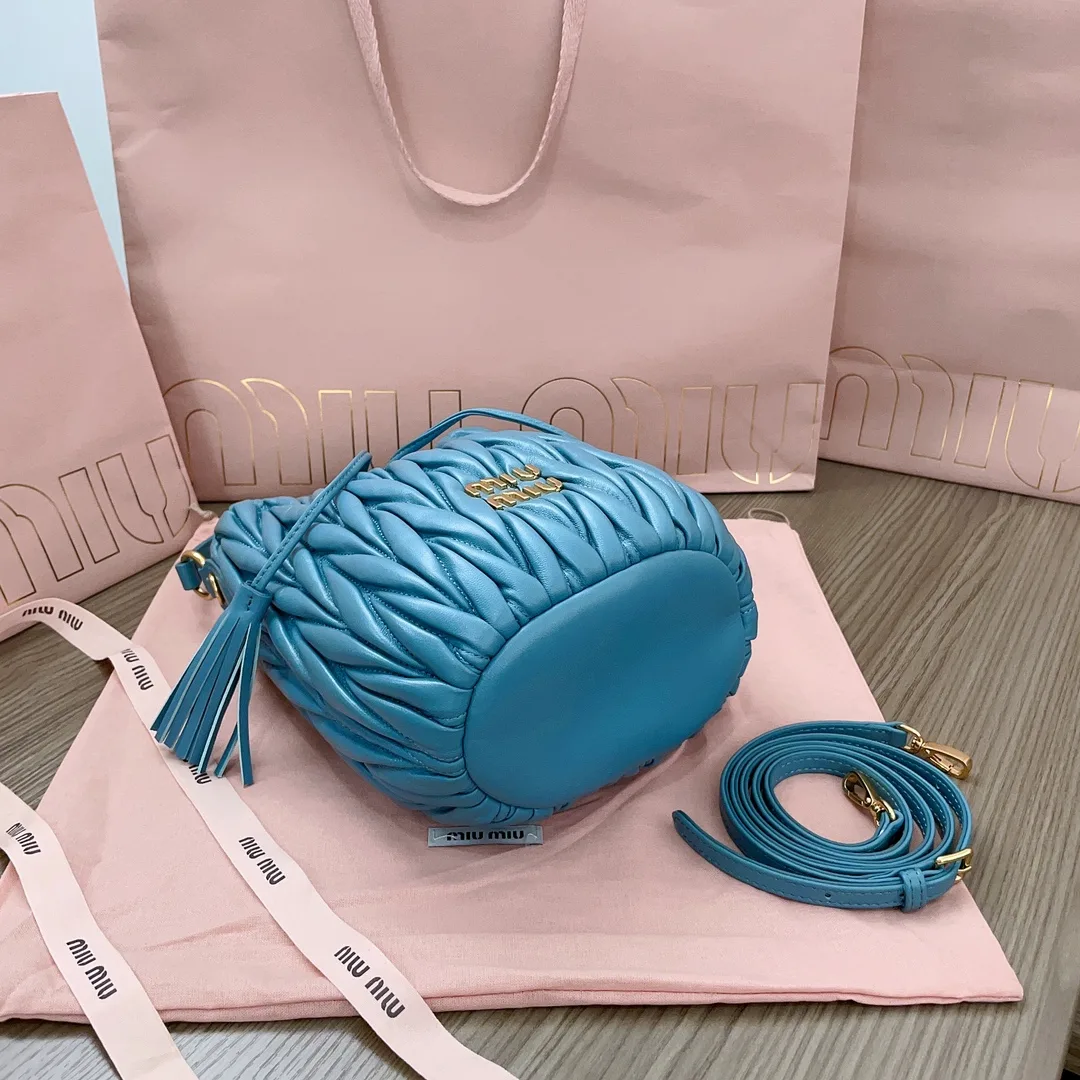 Miu Miu Lambskin Matelasse Bucket Bag product photo from LabelPicks
