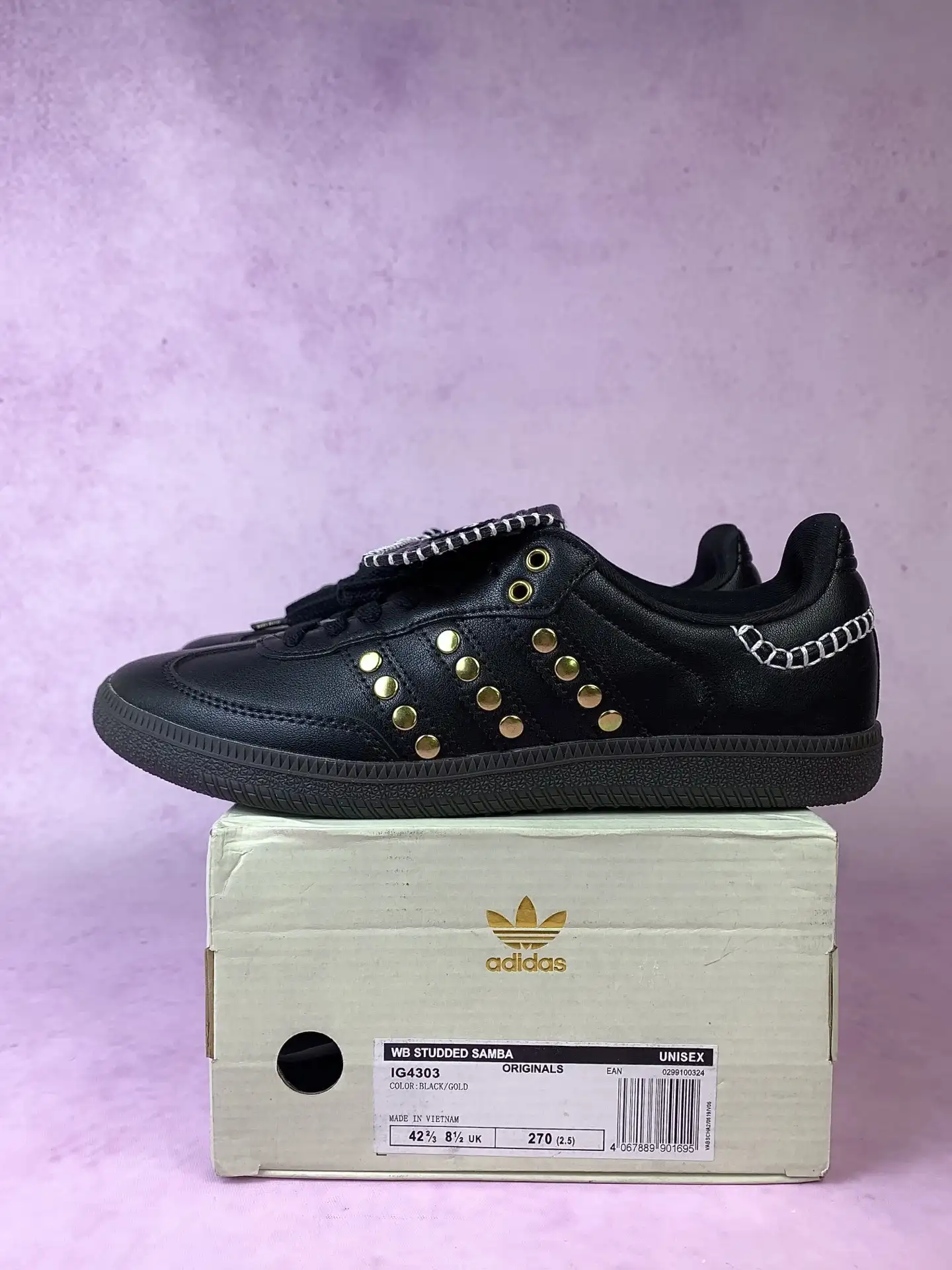 Wales Bonner x adidas Samba “Studded Pack - Black” Shoes product photo from LabelPicks