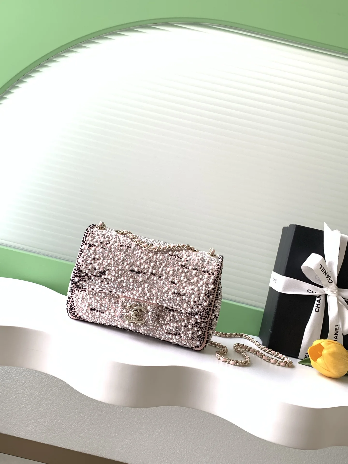 Chanel Grey Crystal Evening Bag product photo from LabelPicks