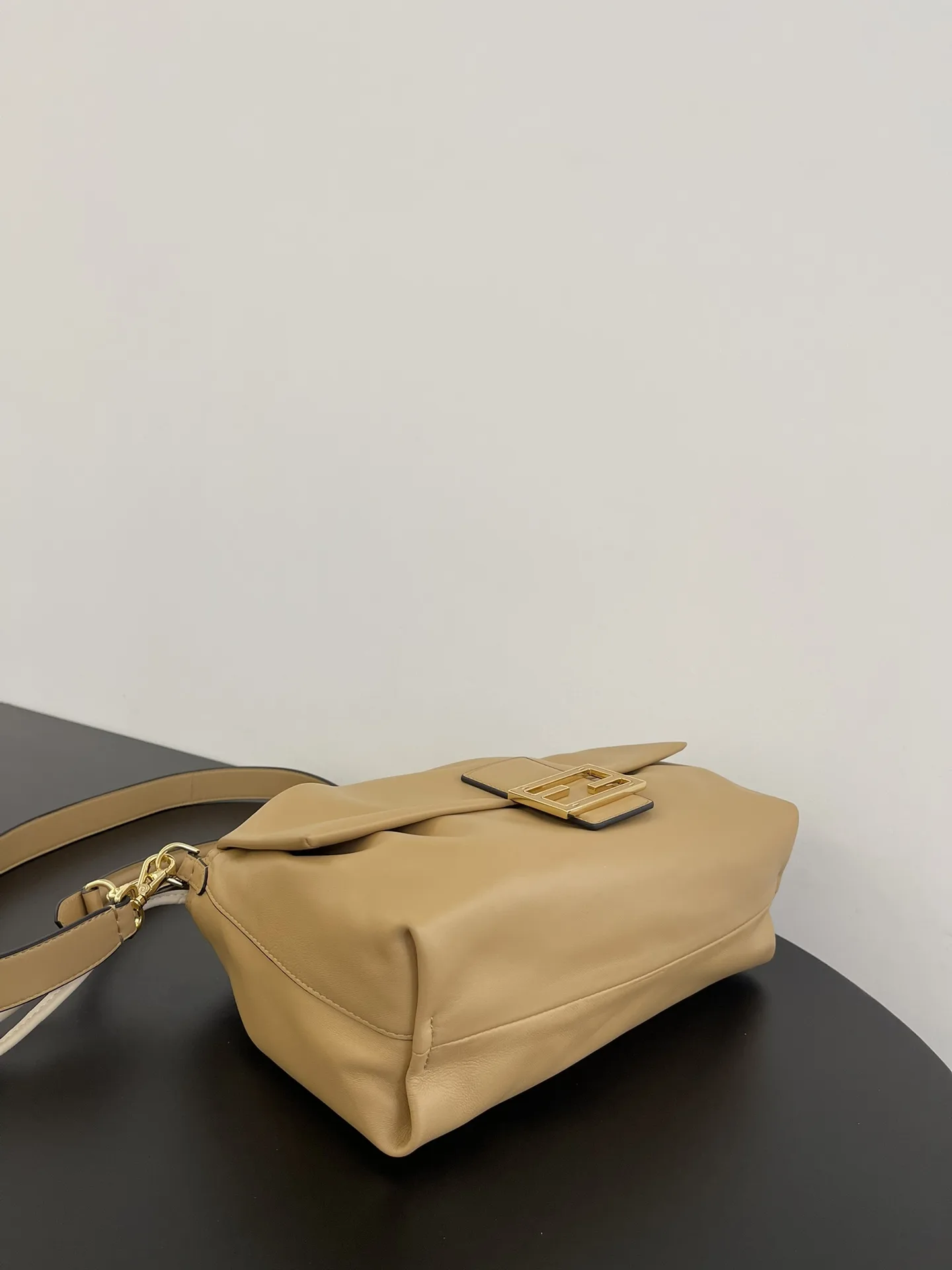 Fendi Baguette Beige Lambskin Bucket Bag product photo from LabelPicks