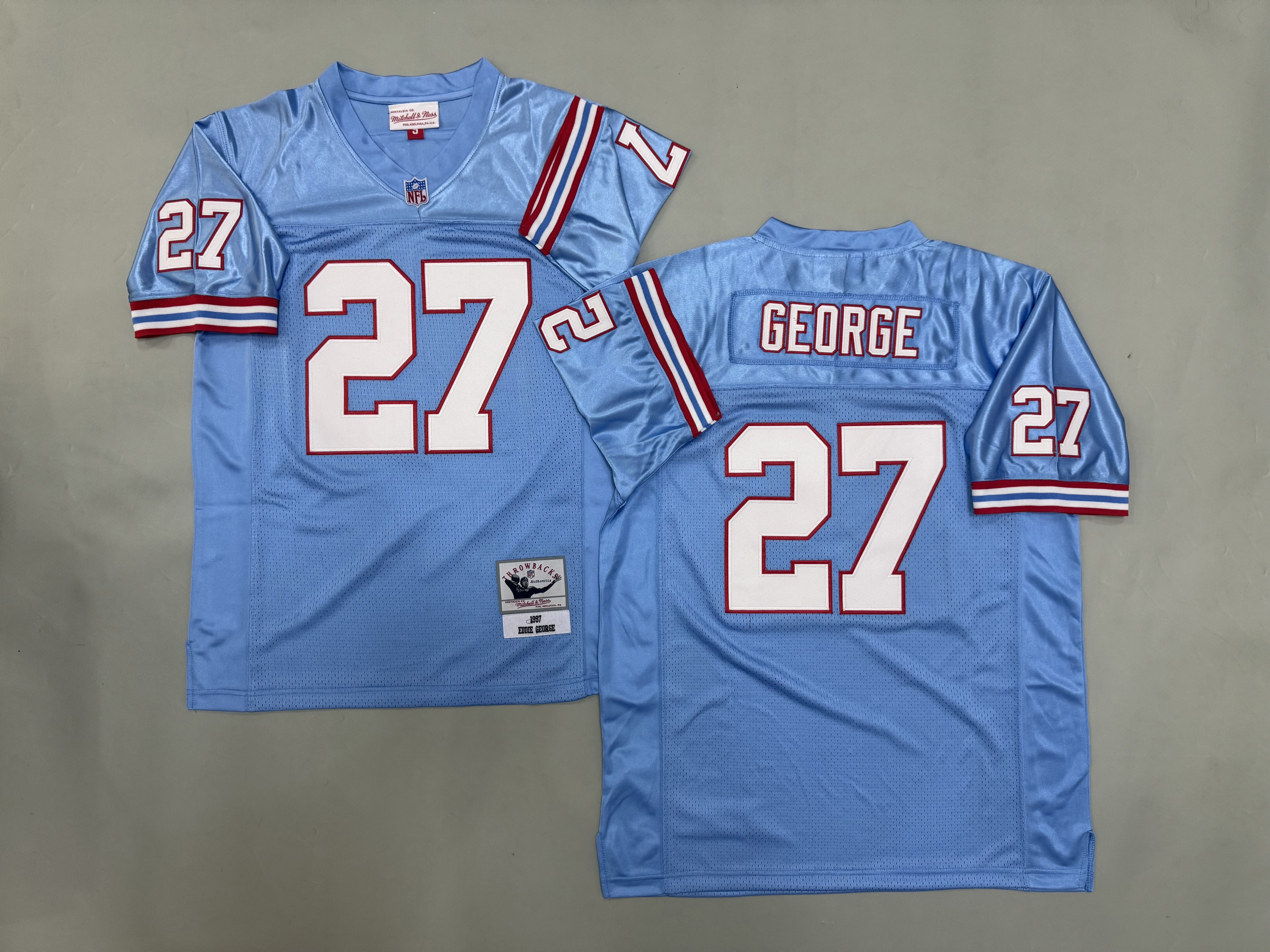 Eddie George Houston Oilers Authentic Throwback Retired Player Jersey