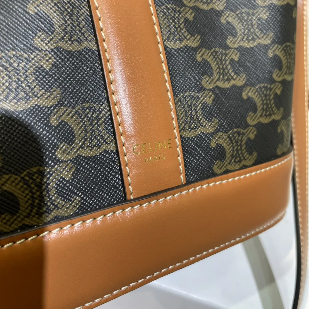 Celine Folco Triomphe Canvas Bucket Bag product photo from LabelPicks
