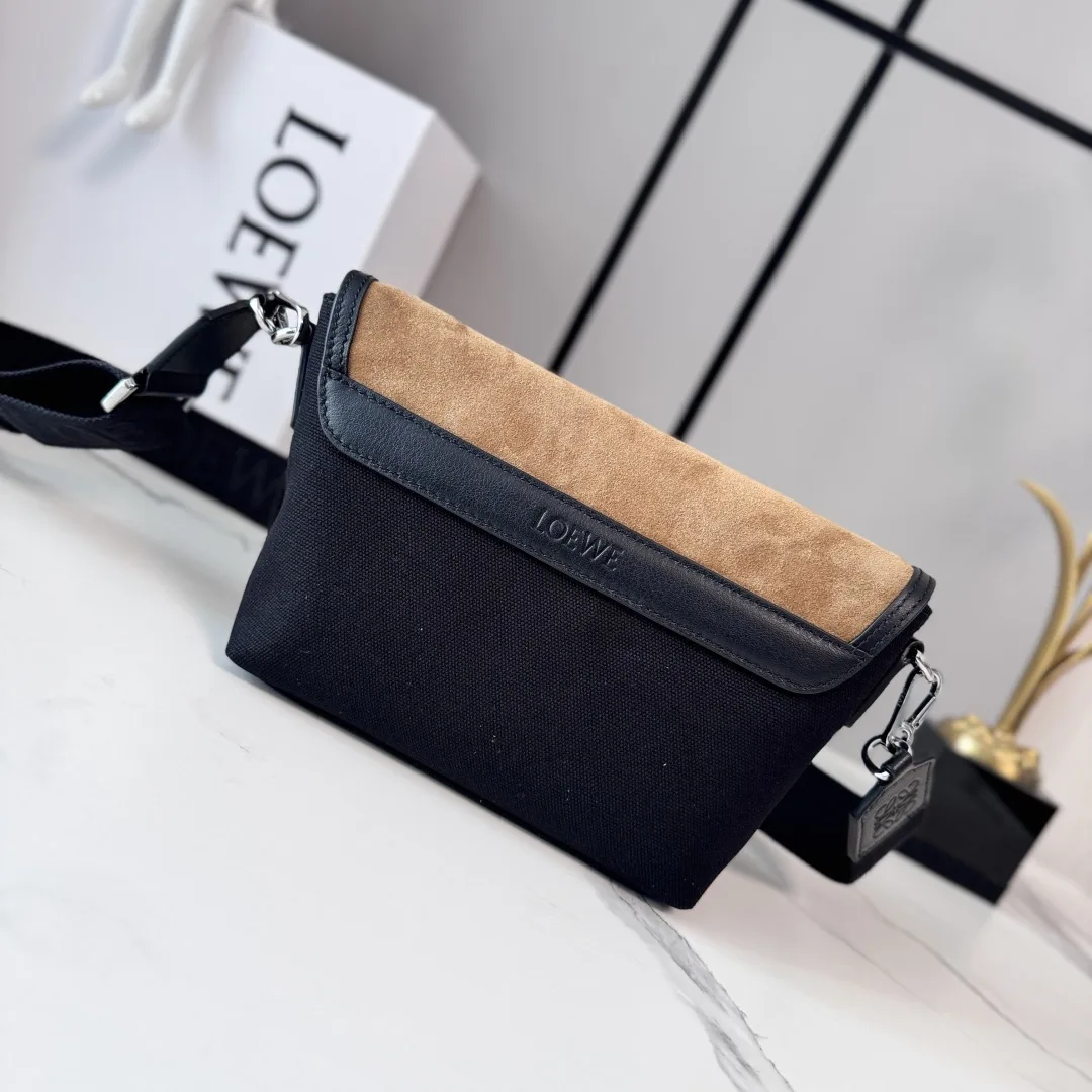 Loewe Canvas and Suede Crossbody Bag product photo from LabelPicks