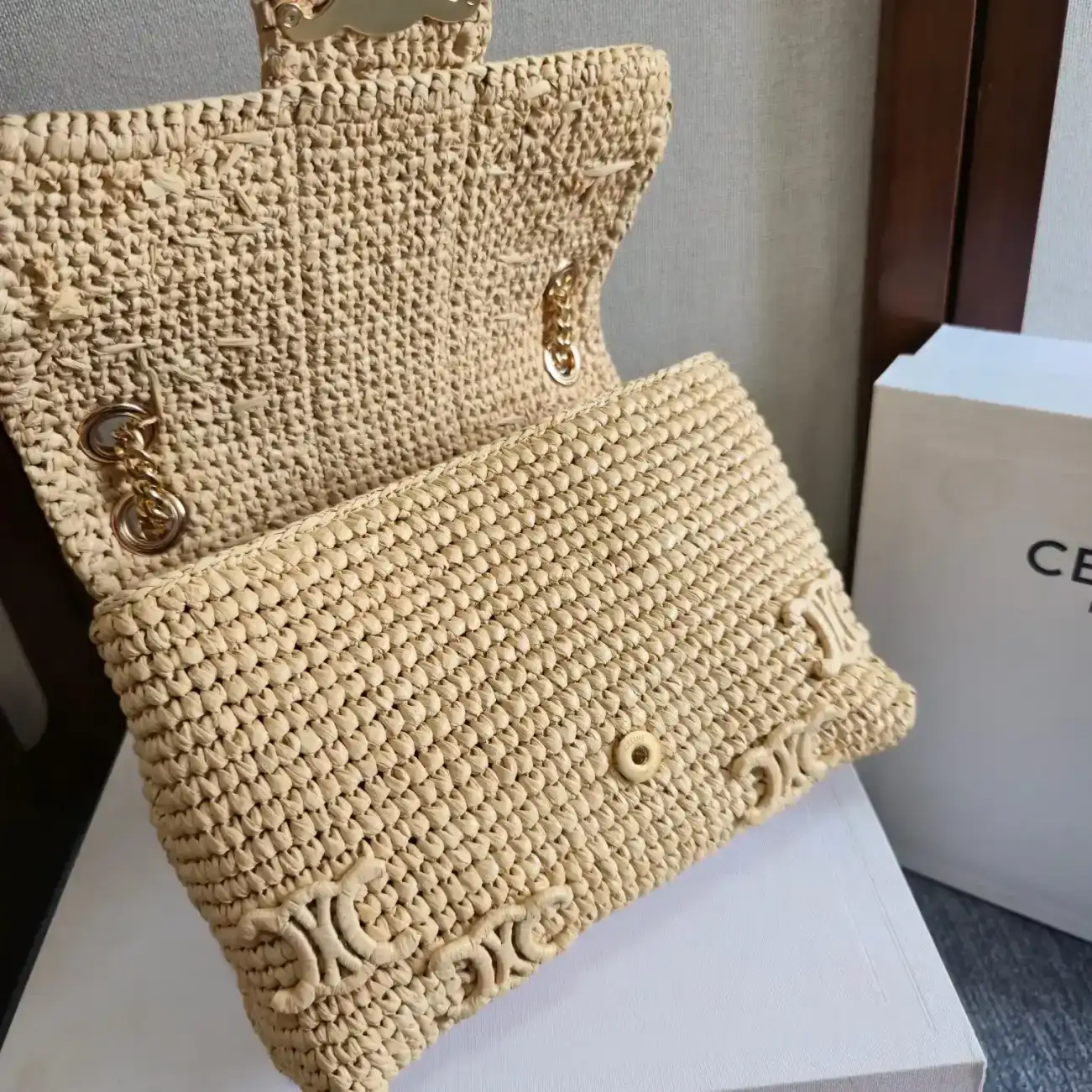 Celine Grained Leather Triomphe Crossbody Bag product photo from LabelPicks