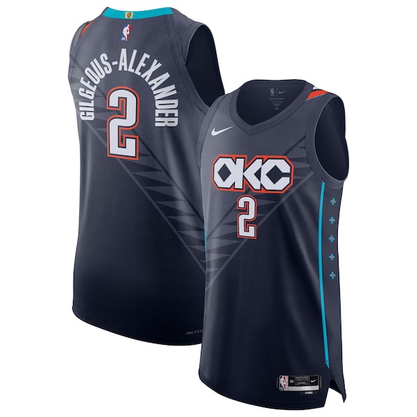 Shai Gilgeous-Alexander Oklahoma City Thunder Nike Unisex 2025/26 Authentic Jersey - City Edition - Navy