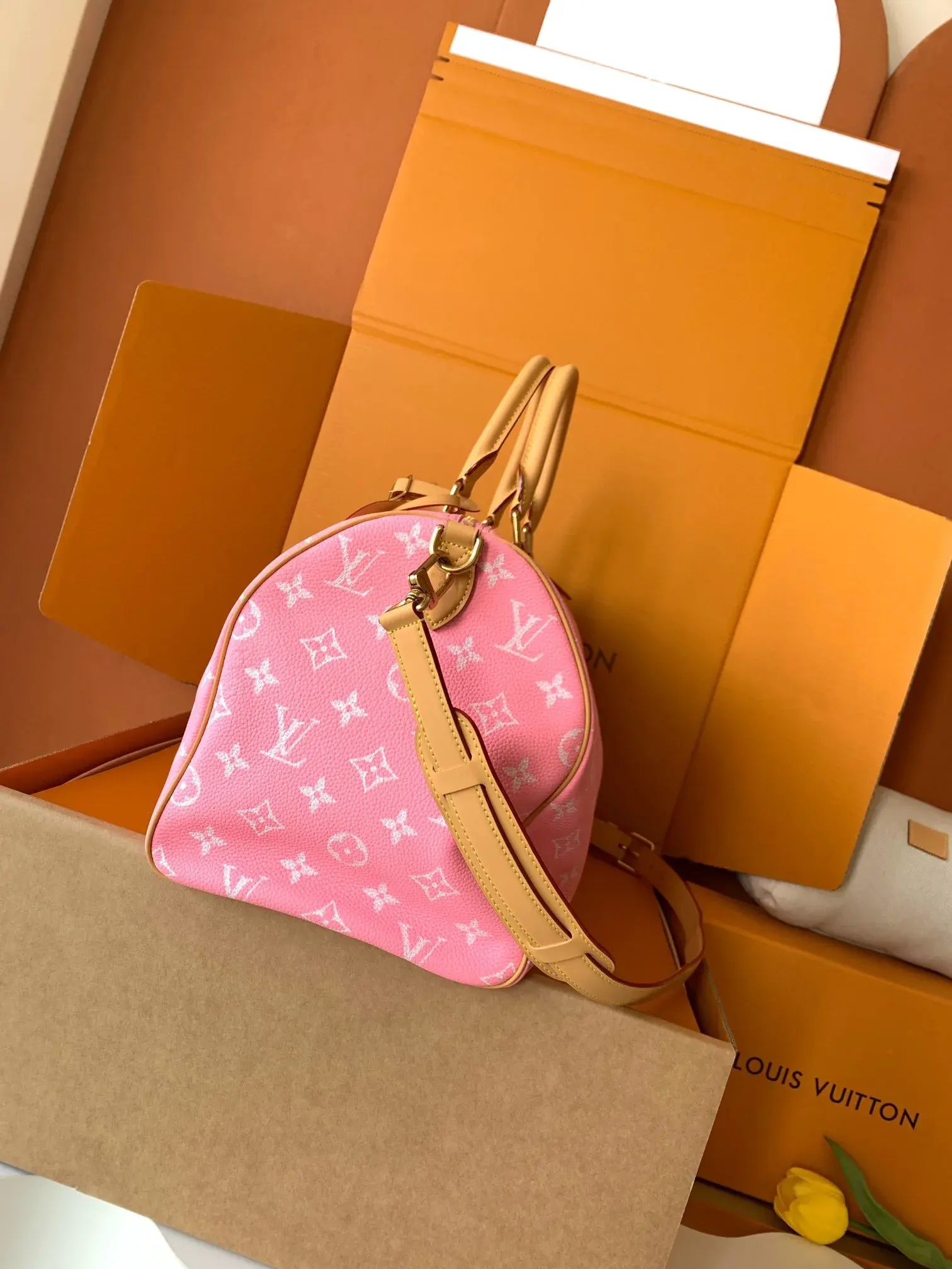 Louis Vuitton Speedy Gold Lambskin Top Handle Bag product photo from LabelPicks