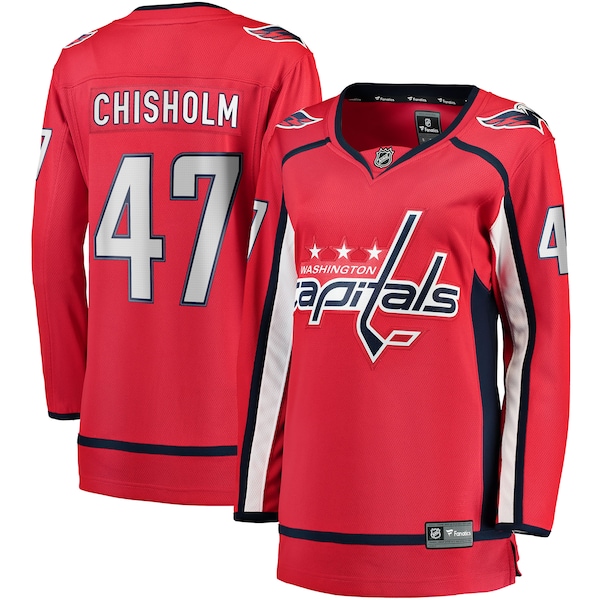 Declan Chisholm Washington Capitals  Women's Home Breakaway Jersey - Red