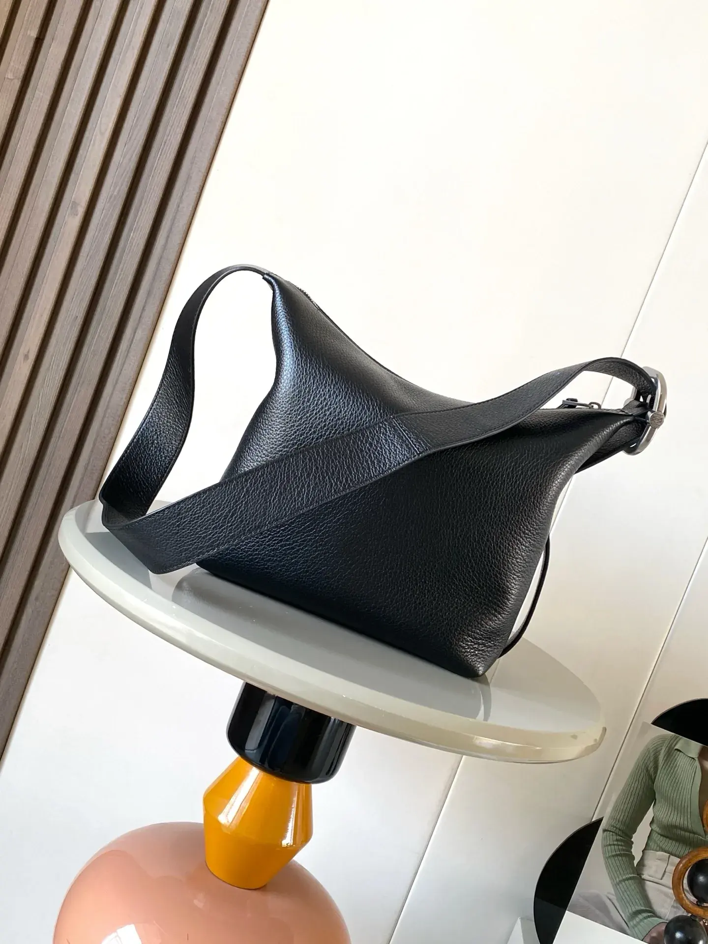 Loewe Black Grained Leather Hobo Bag product photo from LabelPicks