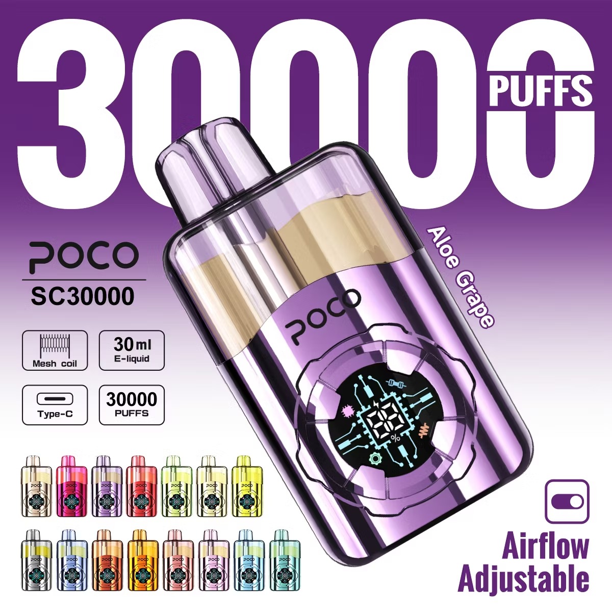 POCO SC 30000 Puffs Disposable Vape (10-piece box)
