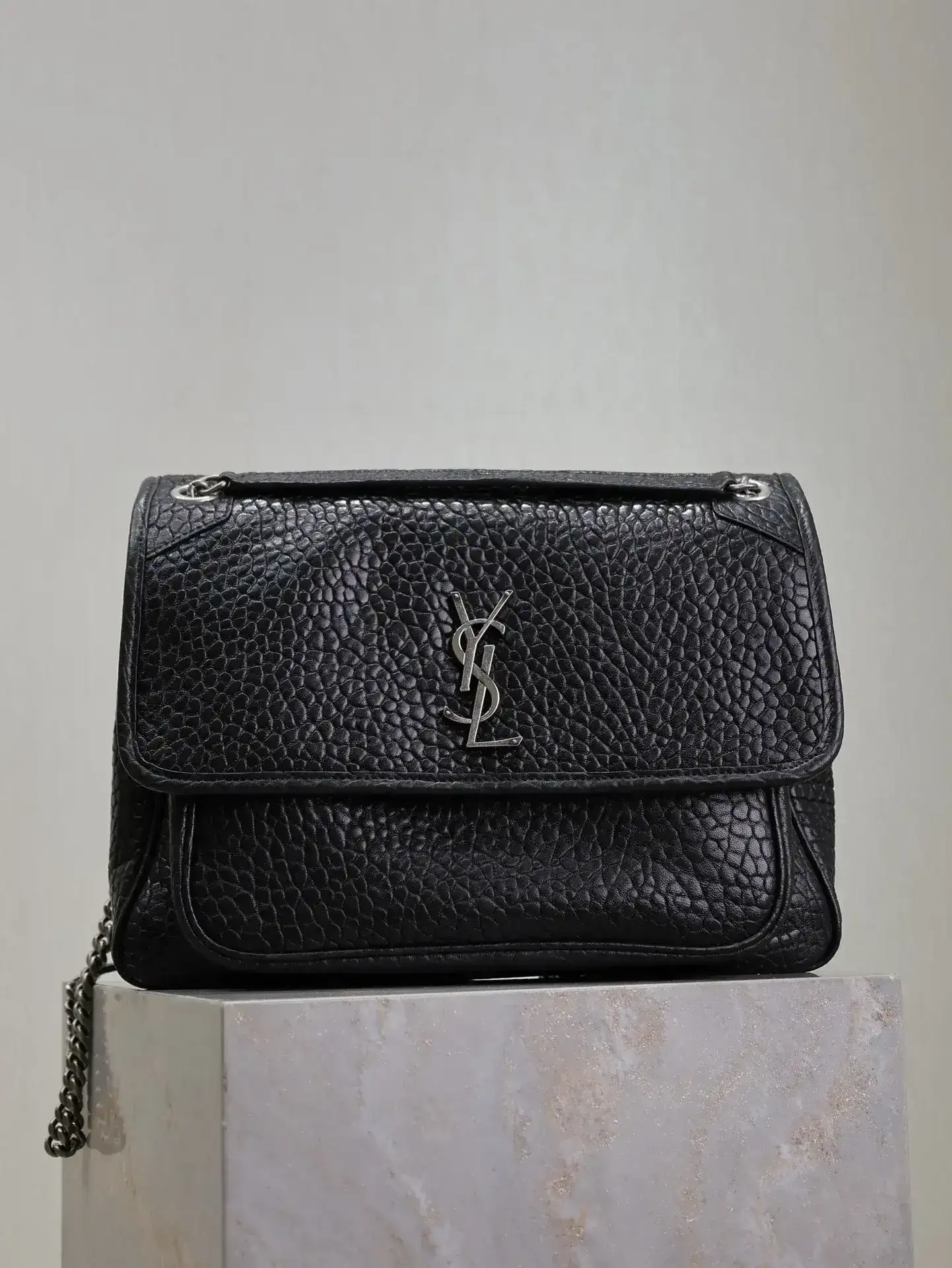 Saint Laurent Black Niki Lambskin Shoulder Bag product photo from LabelPicks