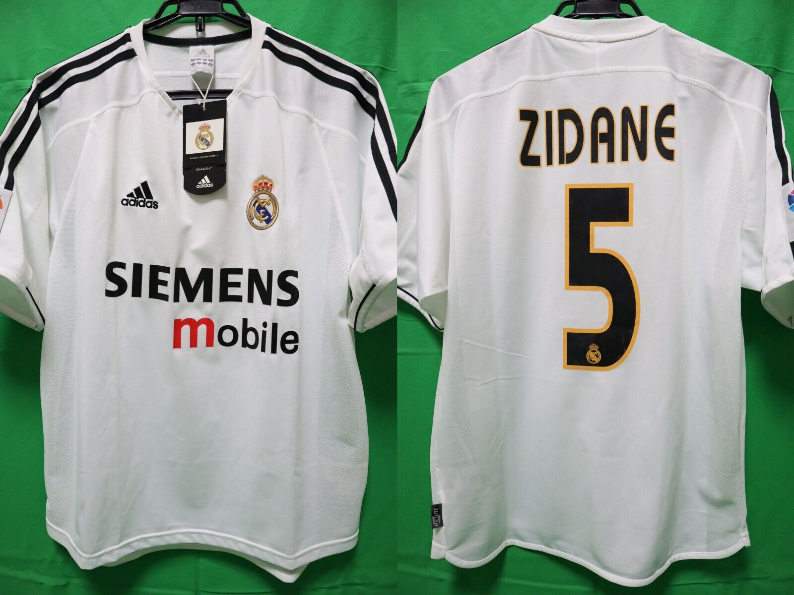 Zidane Los Merengues Adidas 2003-04 Home Jersey - White