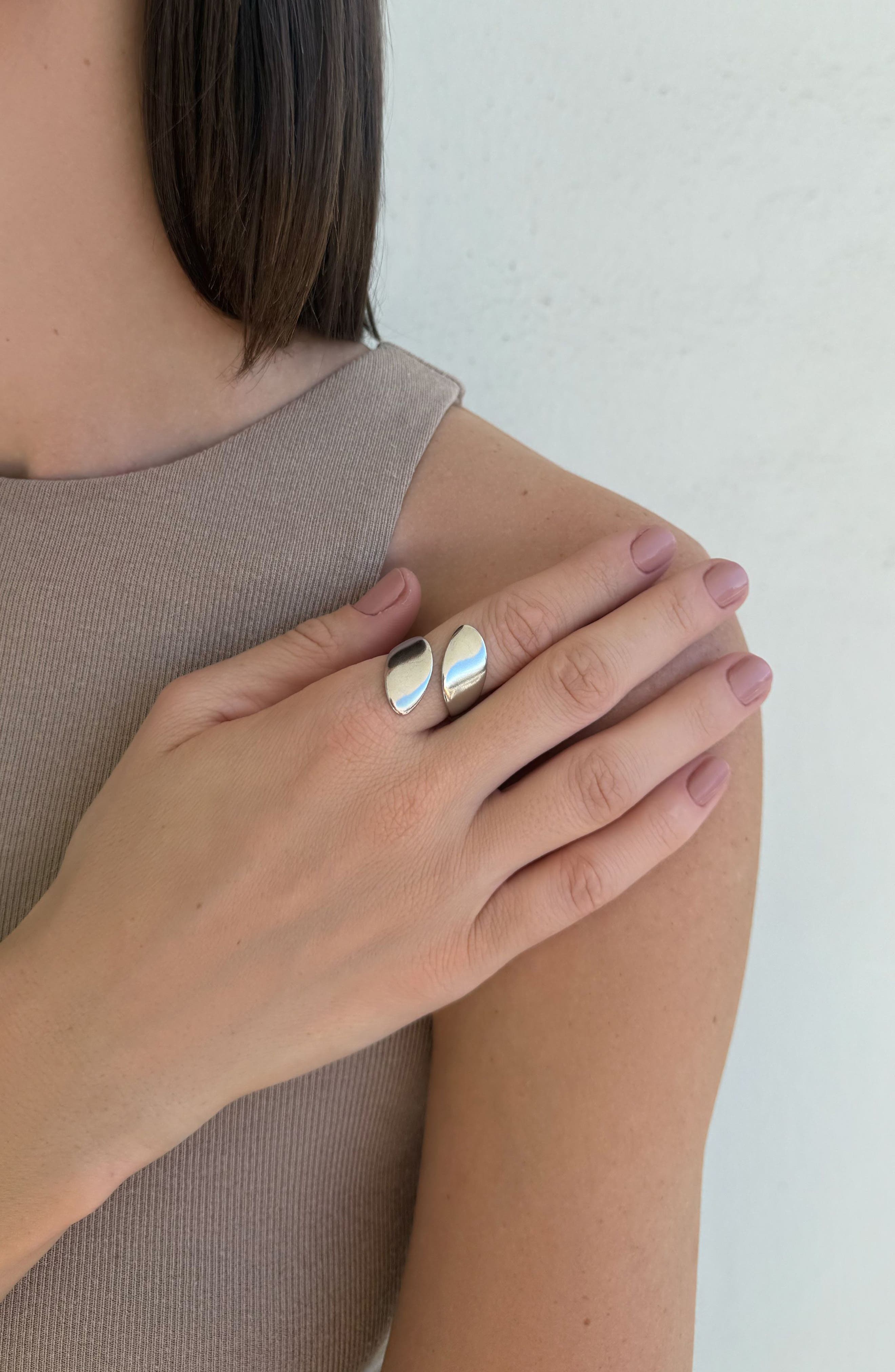 Adornia Stainless Steel Bypass Ring
