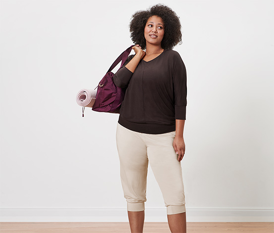3/4-Yogahose, beige