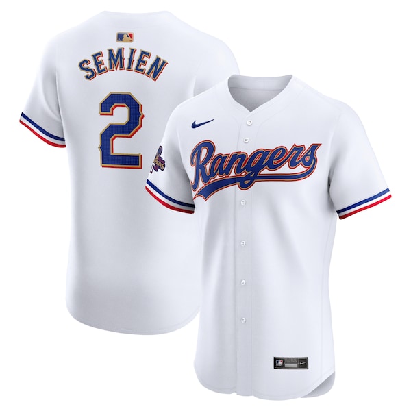 Marcus Semien Texas Rangers Nike 2024 Gold Collection Elite Player Jersey – White