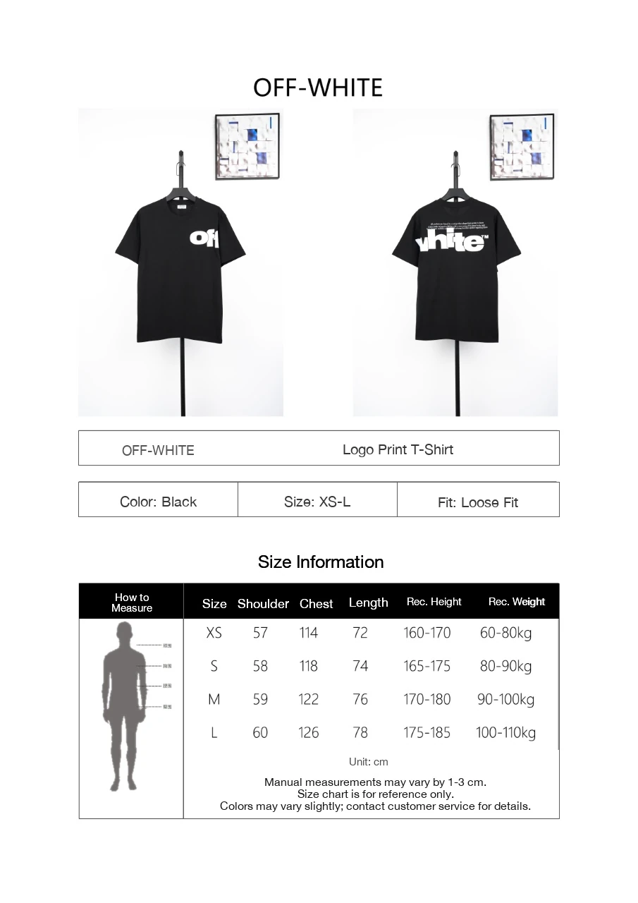 Off-White Black Bold Logo Letter T-Shirt product photo from LabelPicks