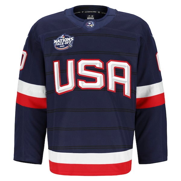 USA  2025 4 Nations Face-Off Authentic Pro Custom Jersey - Navy