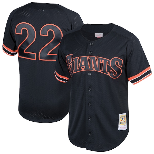 Will Clark San Francisco Giants  Cooperstown Collection Mesh Batting Practice Button-Up Jersey  - Black