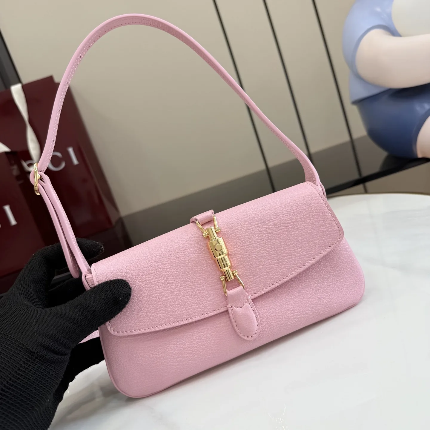 Gucci Jackie Pink Quilted Leather Shoulder Bag product photo from LabelPicks