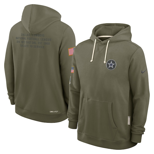 Dallas Cowboys Nike 2025 Salute to Service Sideline Standard Issue Dri-FIT Hoodie - Olive
