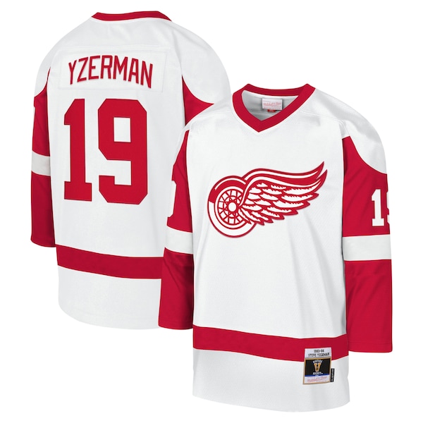 Steve Yzerman Detroit Red Wings Youth 1983-84 Blue Line Player Jersey - White