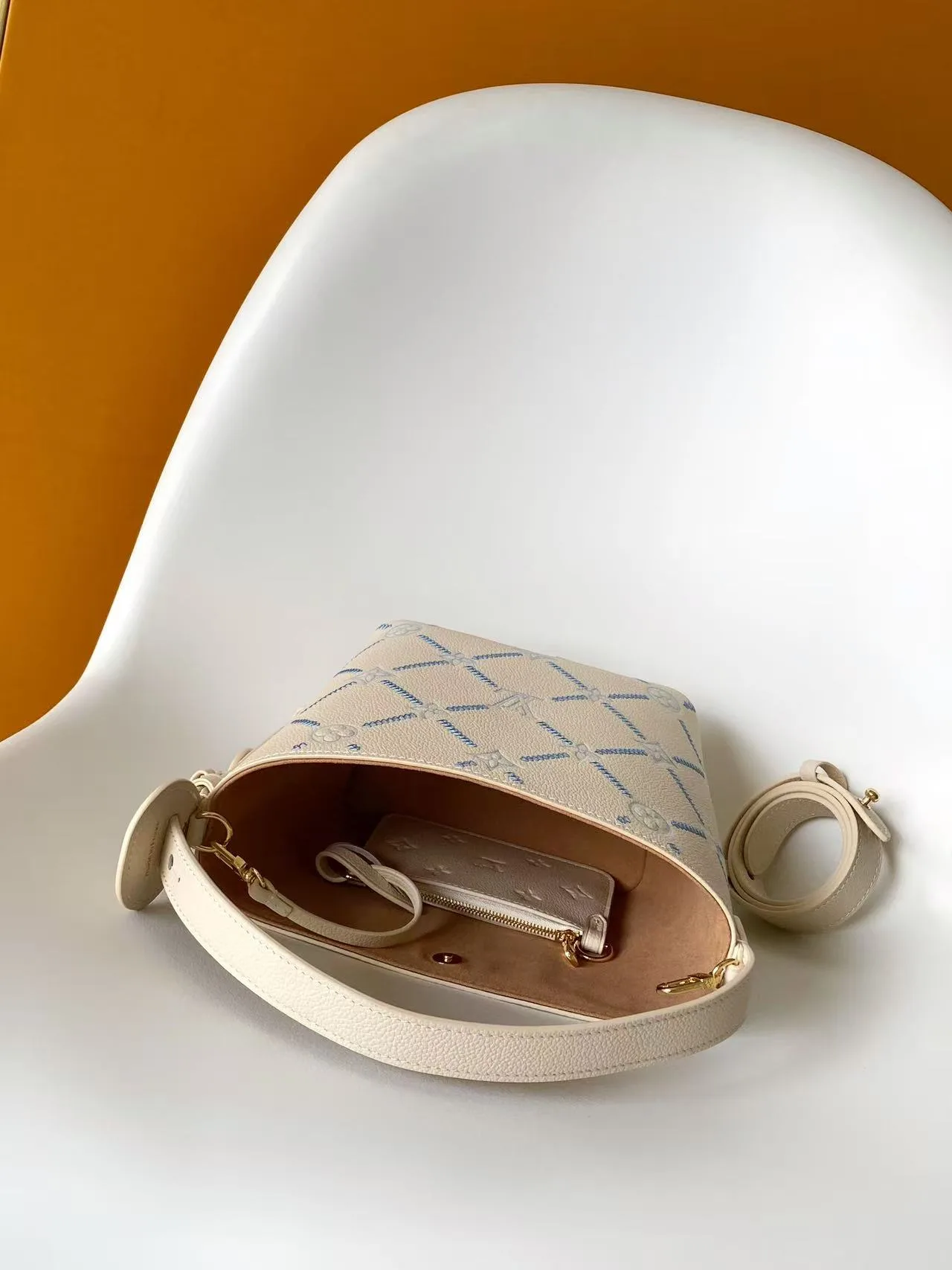 Louis Vuitton White Calfskin Bucket Bag product photo from LabelPicks