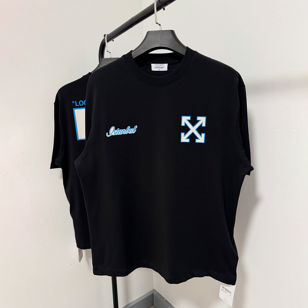 Classic Icon Letter Print Round Neck T-Shirt