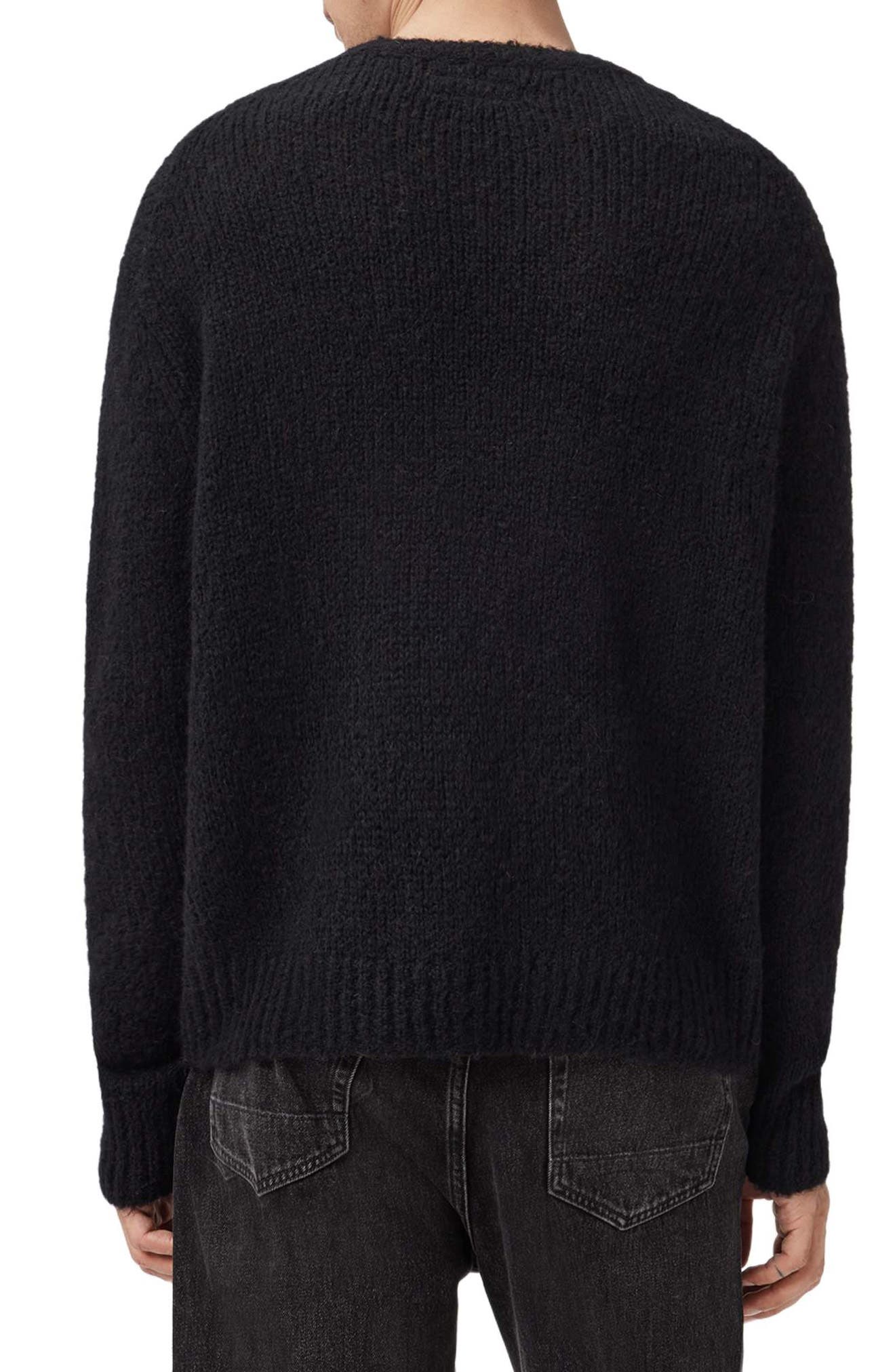 AllSaints Message Wool Blend Crewneck Sweater