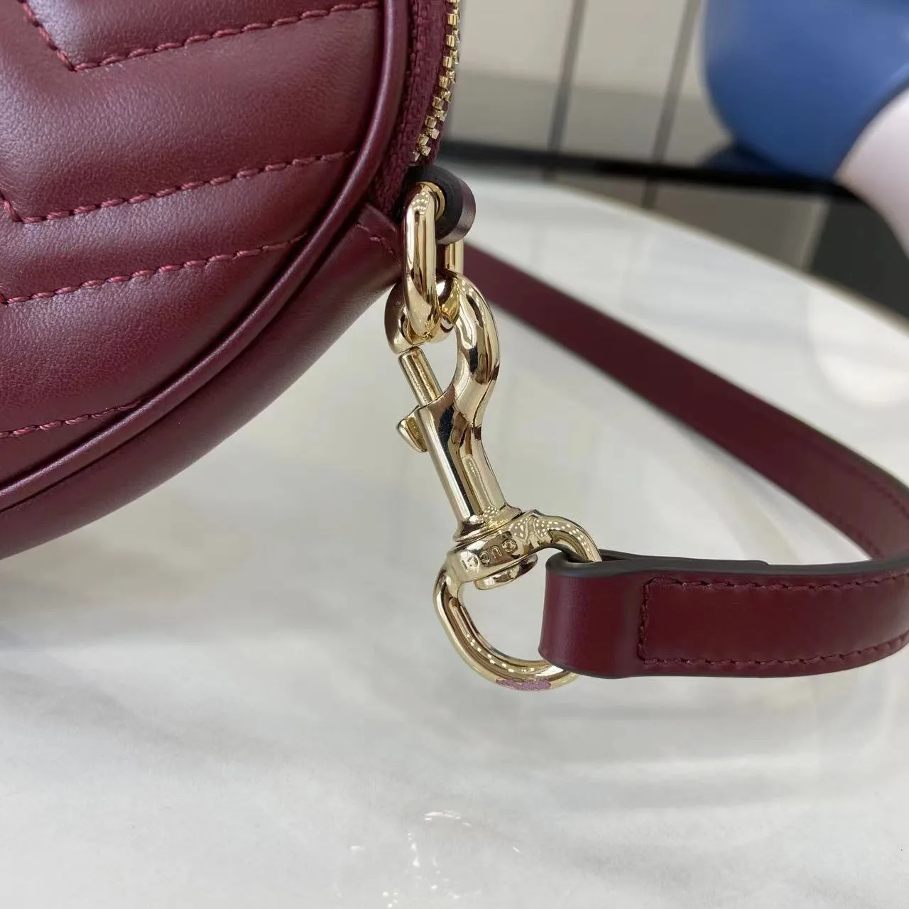 Gucci Red Marmont GG Supreme Canvas Crossbody Bag product photo from LabelPicks