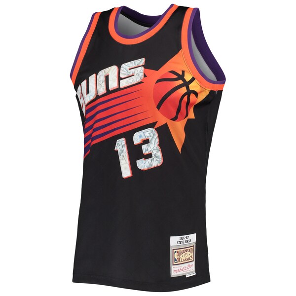 Steve Nash Phoenix Suns 1996/97 Hardwood Classics NBA 75th Anniversary Diamond Swingman Jersey - Black