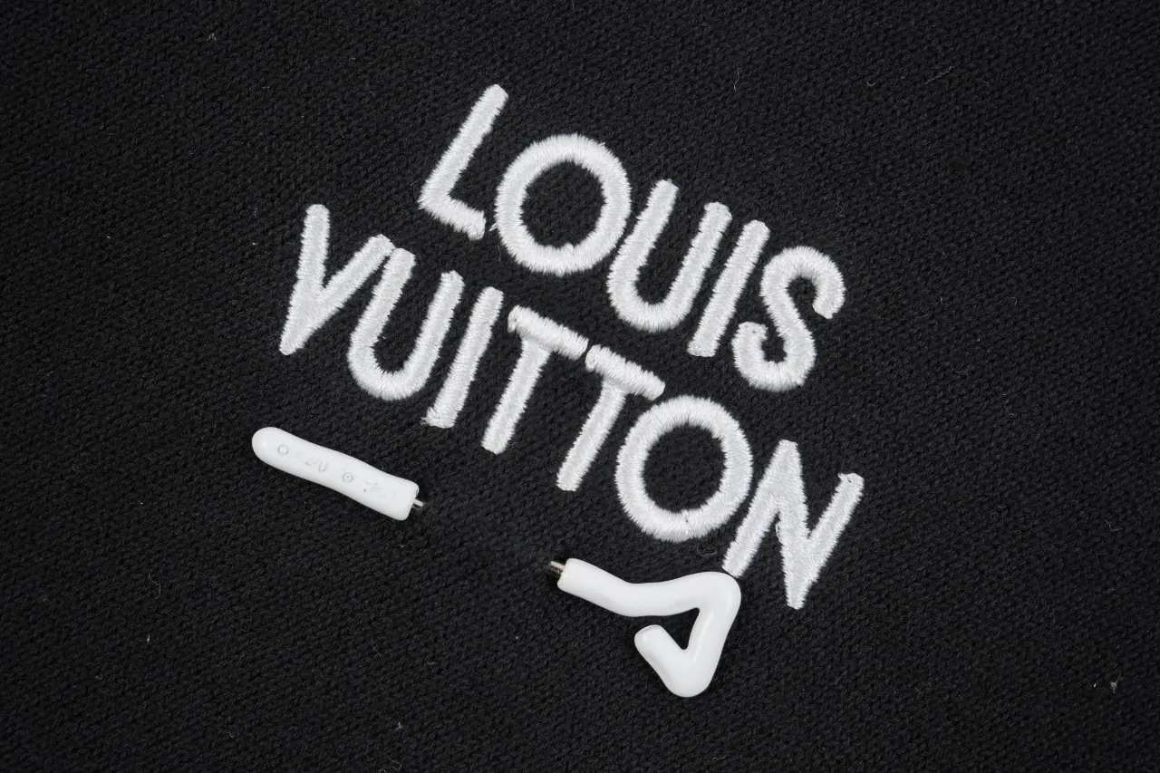 Louis Vuitton Black Pin Letter Embroidered Knit T-Shirt product photo from LabelPicks