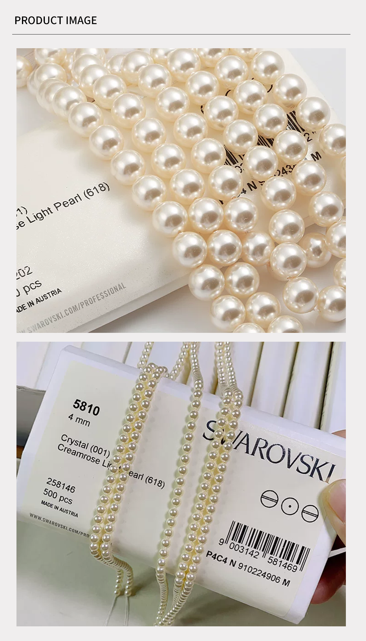 Swarovski crystal pearl size chart