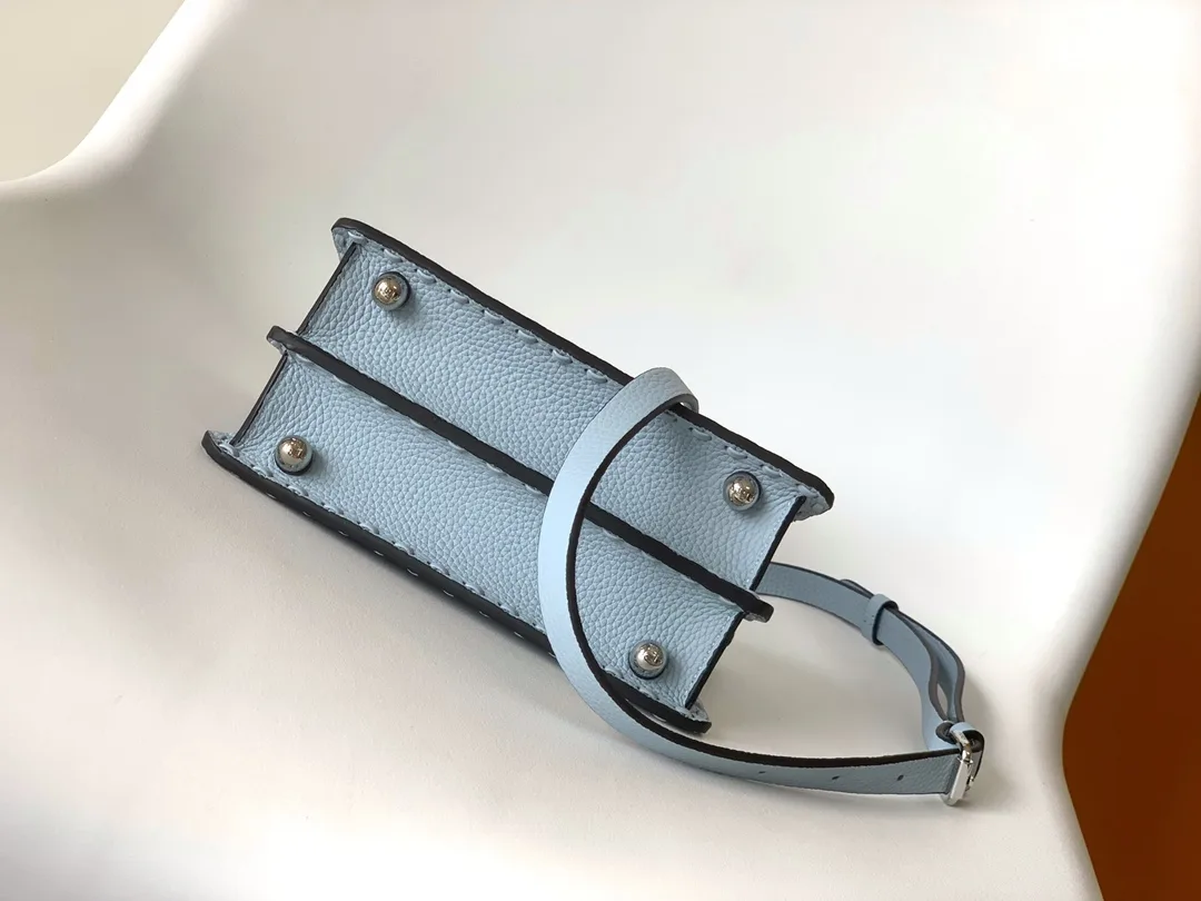 Fendi Peekaboo Blue Calfskin Top Handle Bag product photo from LabelPicks