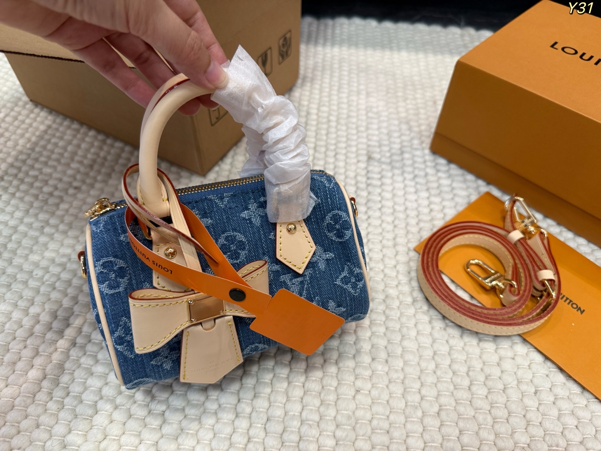 LV Nano 16 Denim Speedy Bag