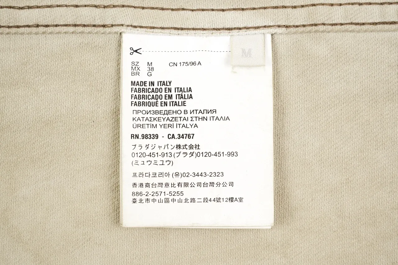 Prada Beige Distressed Dye Shirt Jacket product photo from LabelPicks