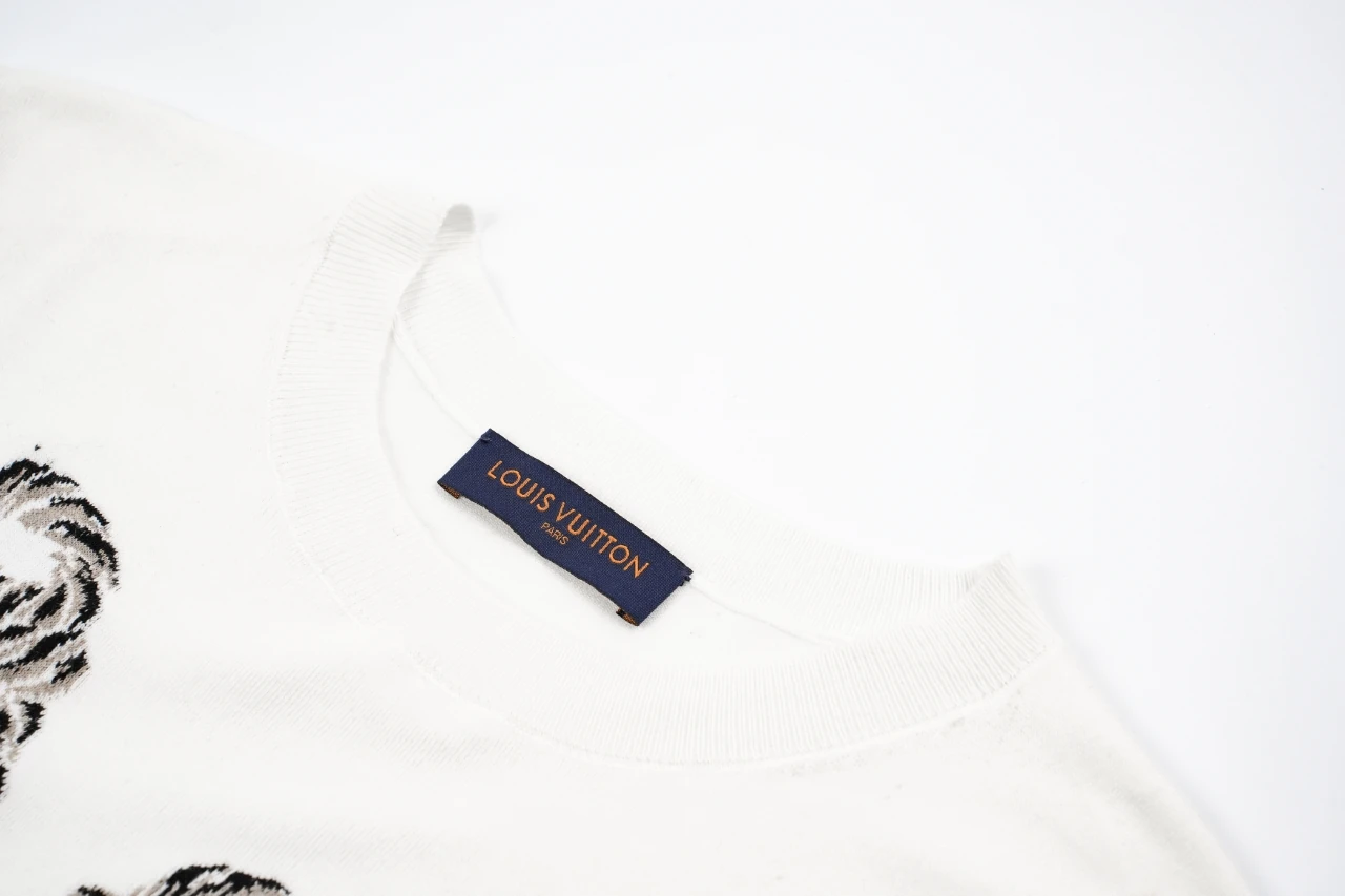 Louis Vuitton White Rope Monogram Letter Jacquard T-Shirt product photo from LabelPicks