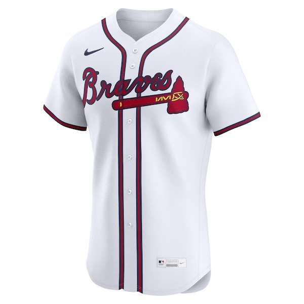 Atlanta Braves Nike Home Elite Custom Jersey - White
