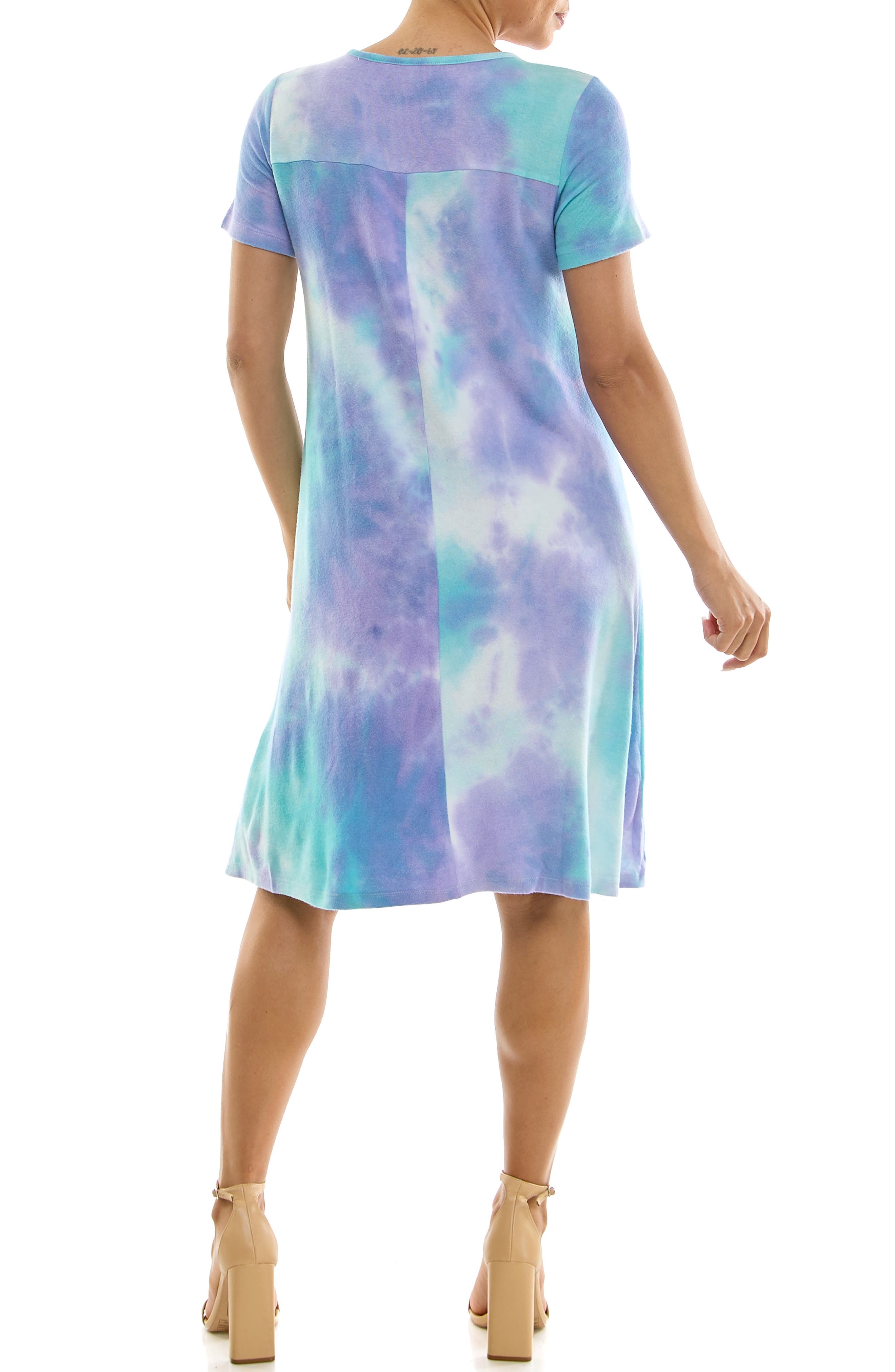 Nina Leonard Tie Dye Trapeze Dress