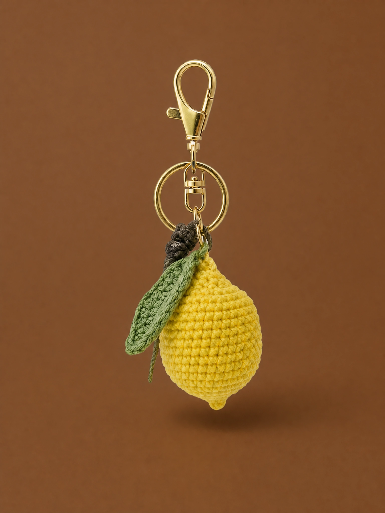 Crochet Lemon Keychain