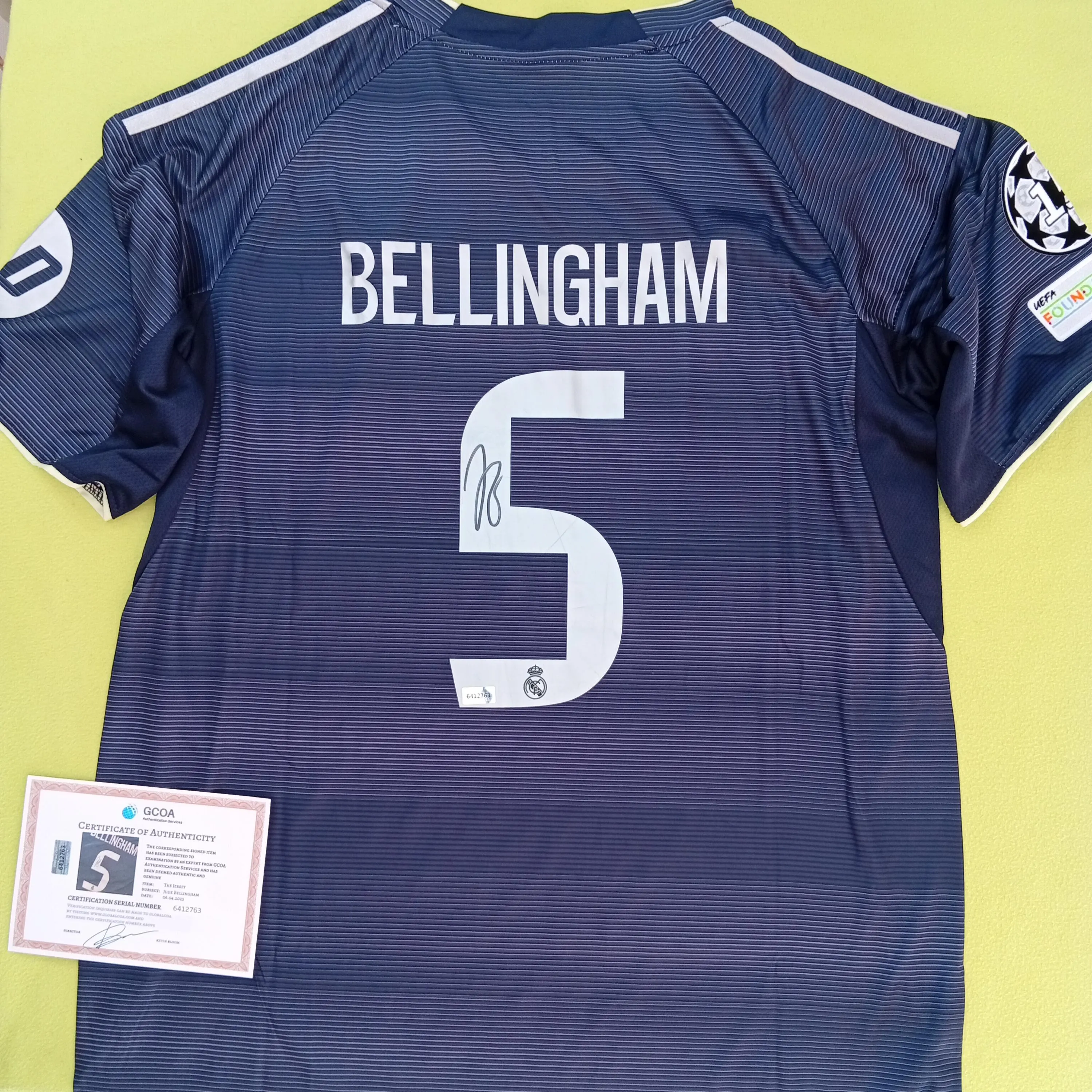 Jude Bellingham Signed Autographed Real Madrid FC Football T-Shirt With COA