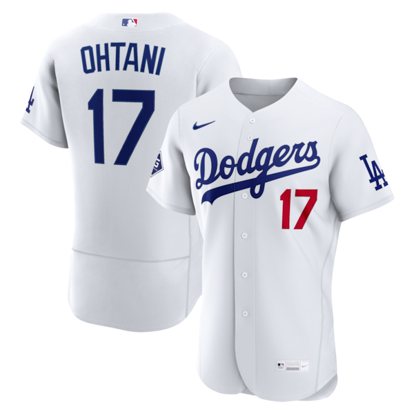 Shohei Ohtani Los Angeles Dodgers Nike Home Authentic Sponsor Patch Jersey - White