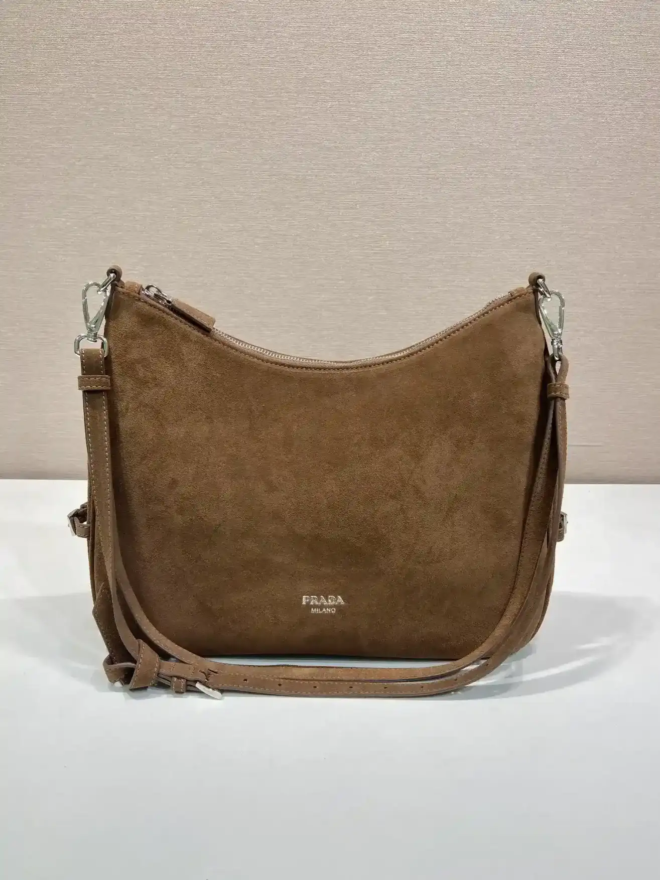 Prada Suede Leather Hobo Bag product photo from LabelPicks