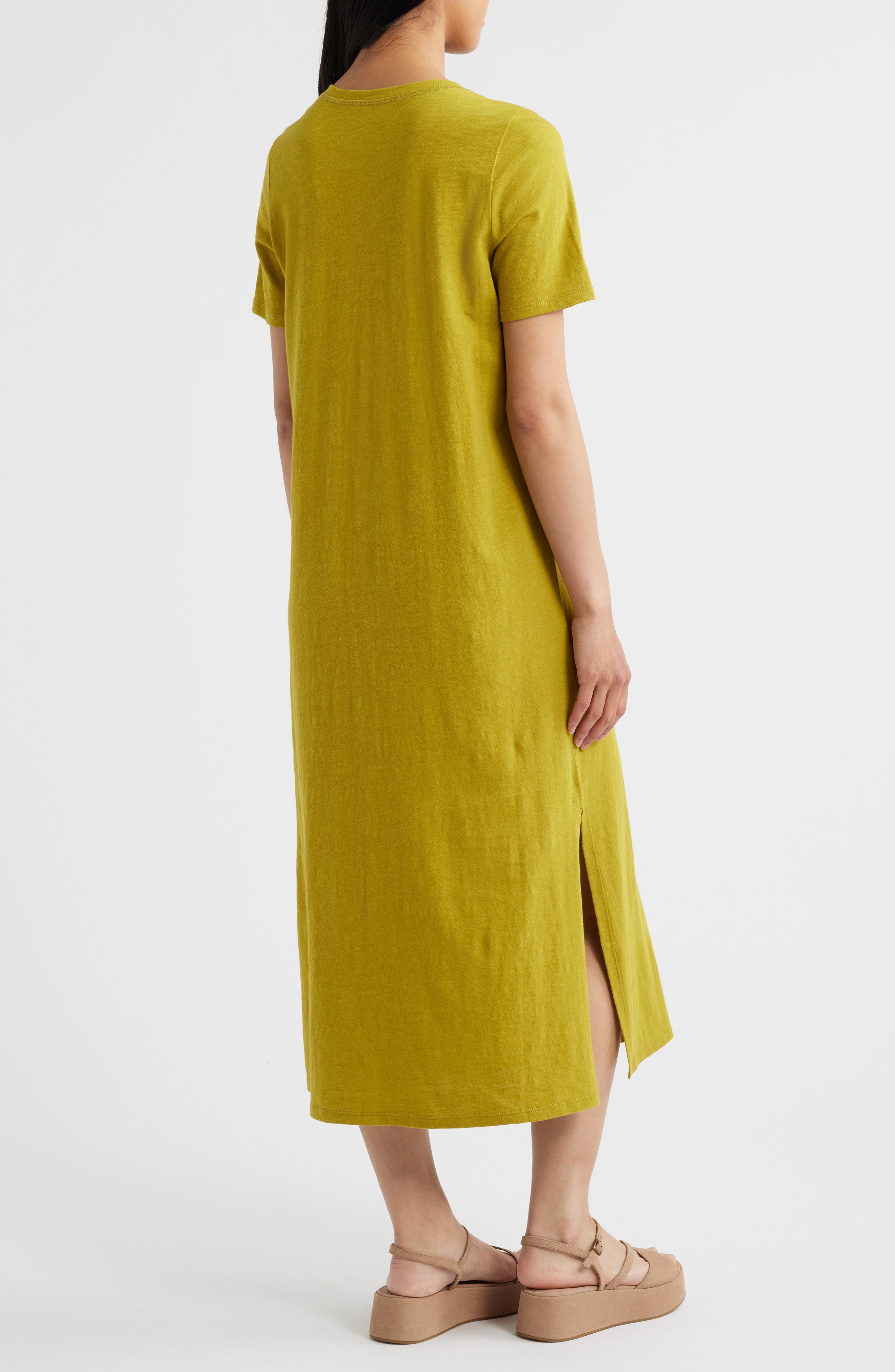 Eileen Fisher Creneck Organic Cotton Maxi T-Shirt Dress