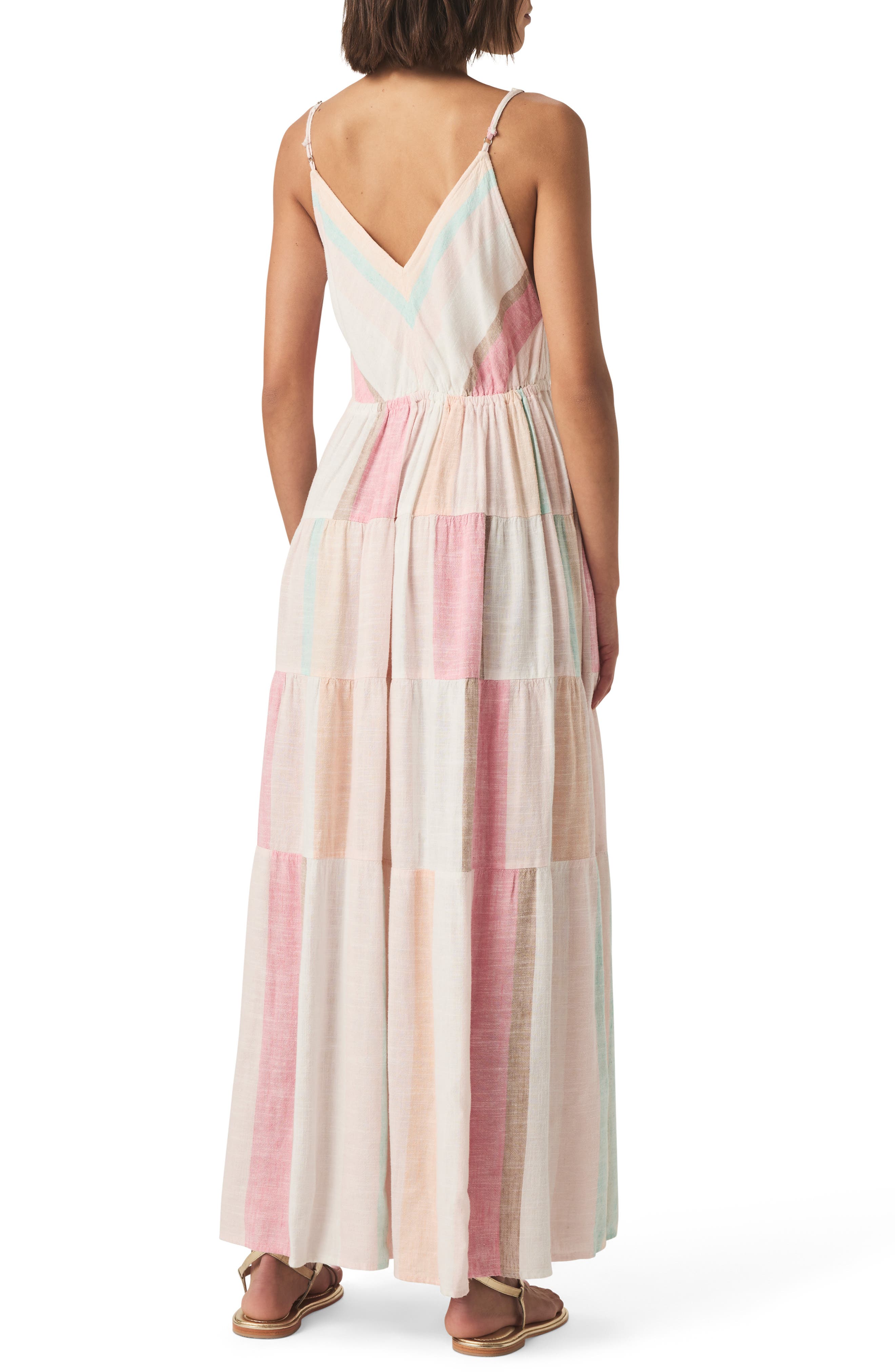 Splendid Audriana Stripe Tiered Maxi Dress