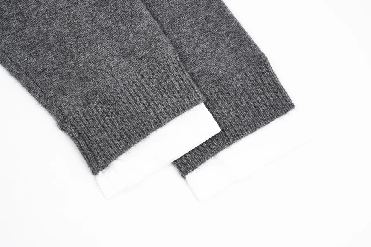 Miu Miu Grey Layered Effect V Neck Sweater product photo from LabelPicks