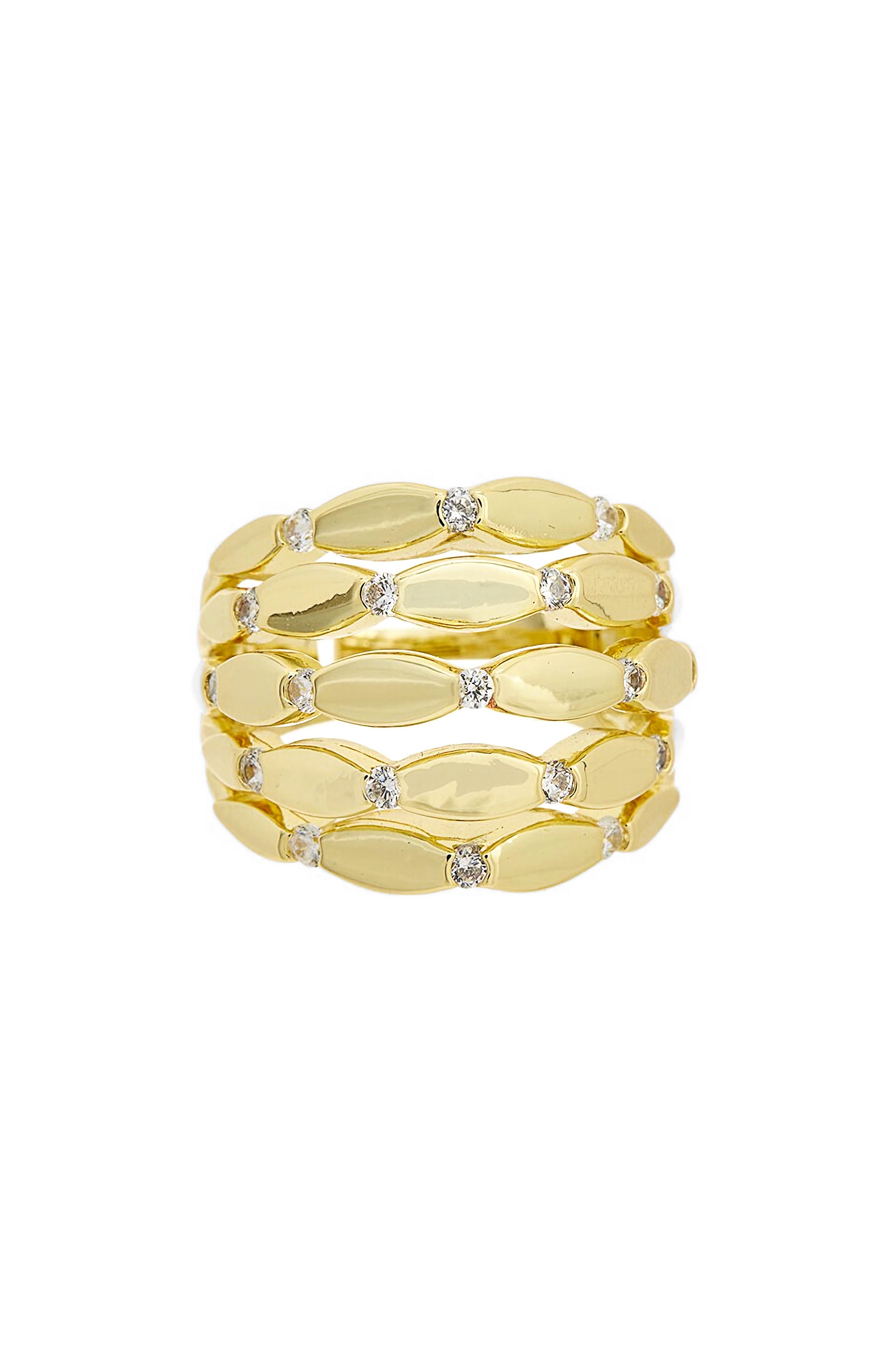 Juvell Cubic Zirconia Multiband Ring
