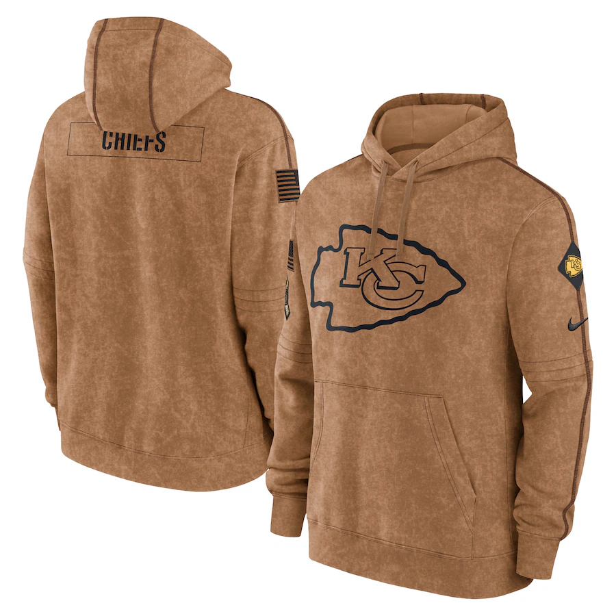 Kansas City Chiefs Men's Nike Brown 2023 Salute To Service Club Pullover Hoodie