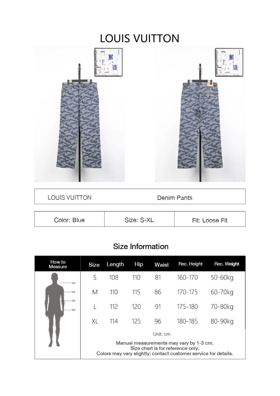 Louis Vuitton Blue Grey Camouflage Denim Pants product photo from LabelPicks