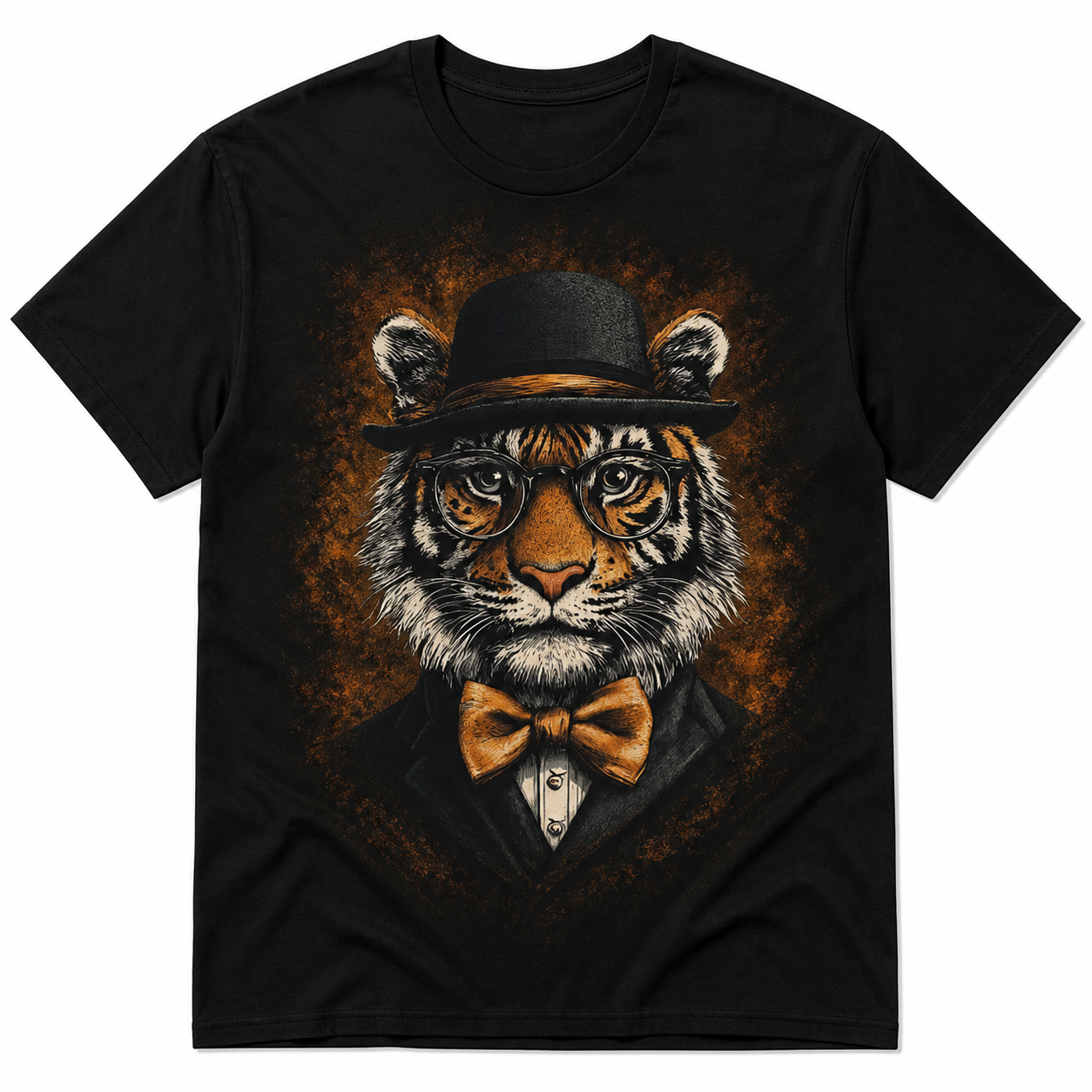 Remera Tigre Elegante con Lentes - Diseño Exclusivo Retro Nerd