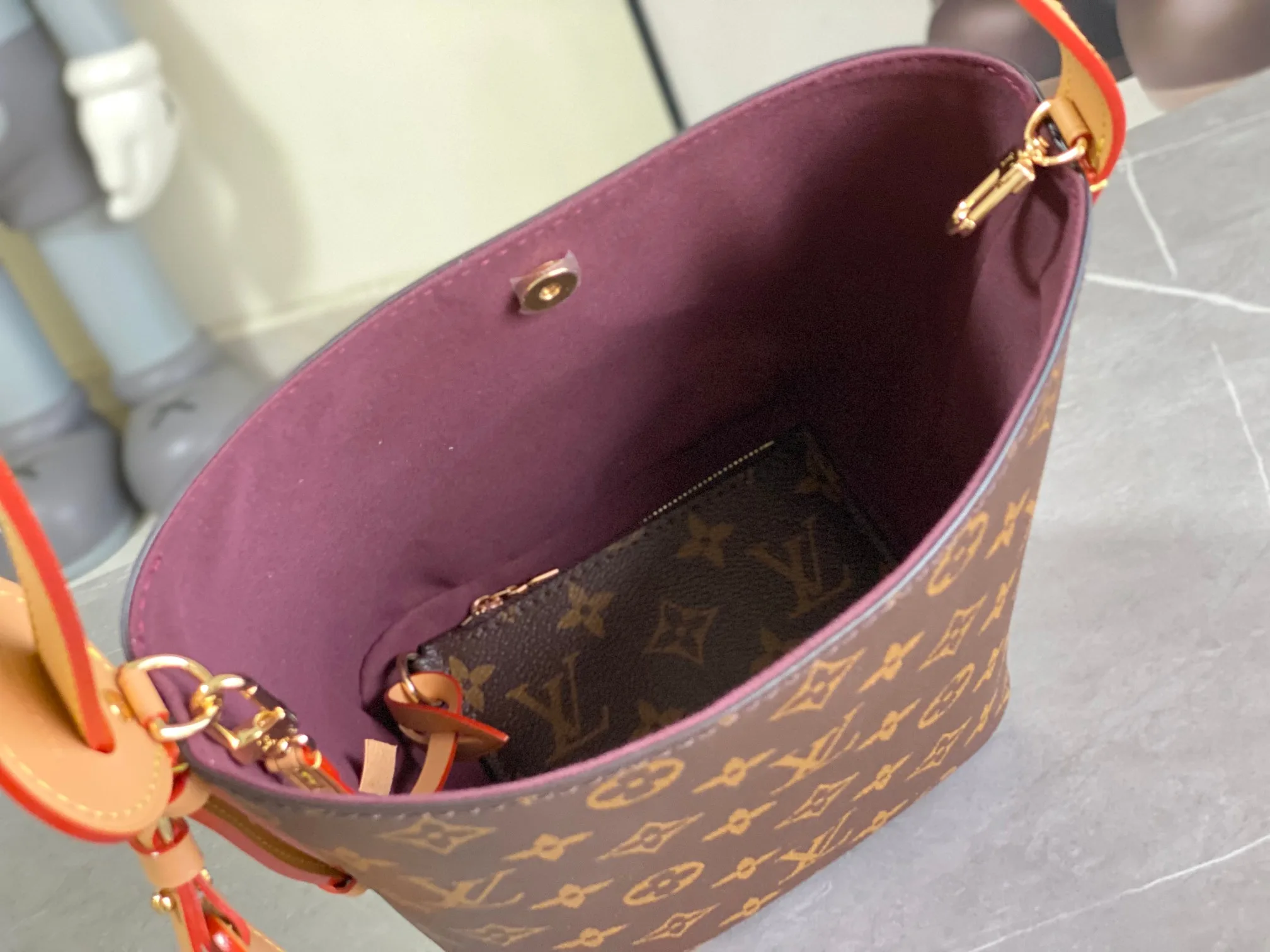 Louis Vuitton Canvas and Leather Bucket Bag product photo from LabelPicks