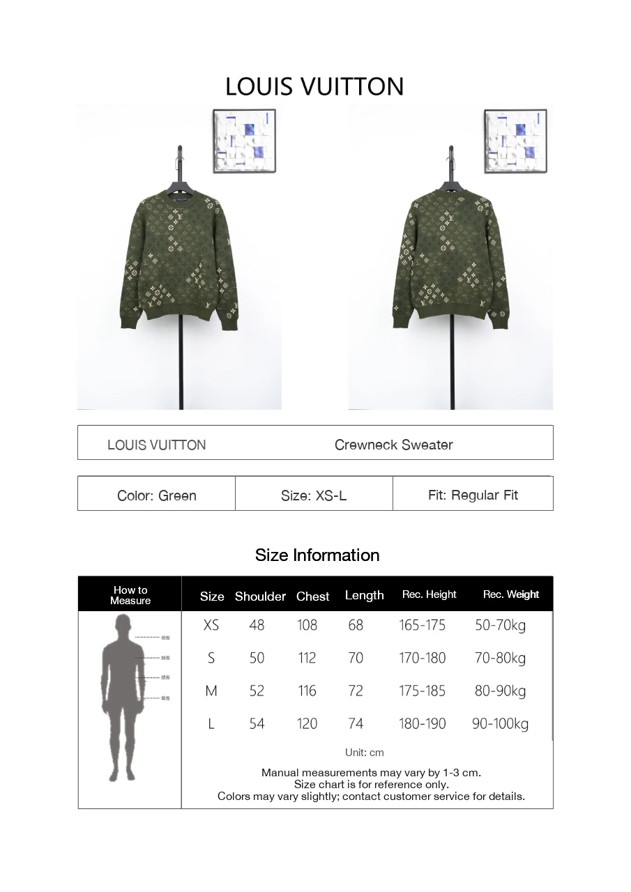 Louis Vuitton Green Camo Monogram Crewneck Sweater product photo from LabelPicks